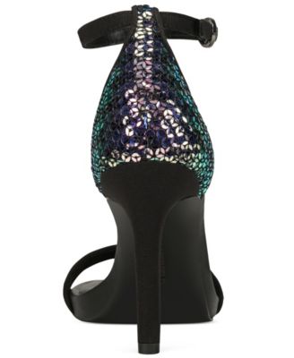 Kenz Logo Sequin Dress Sandals