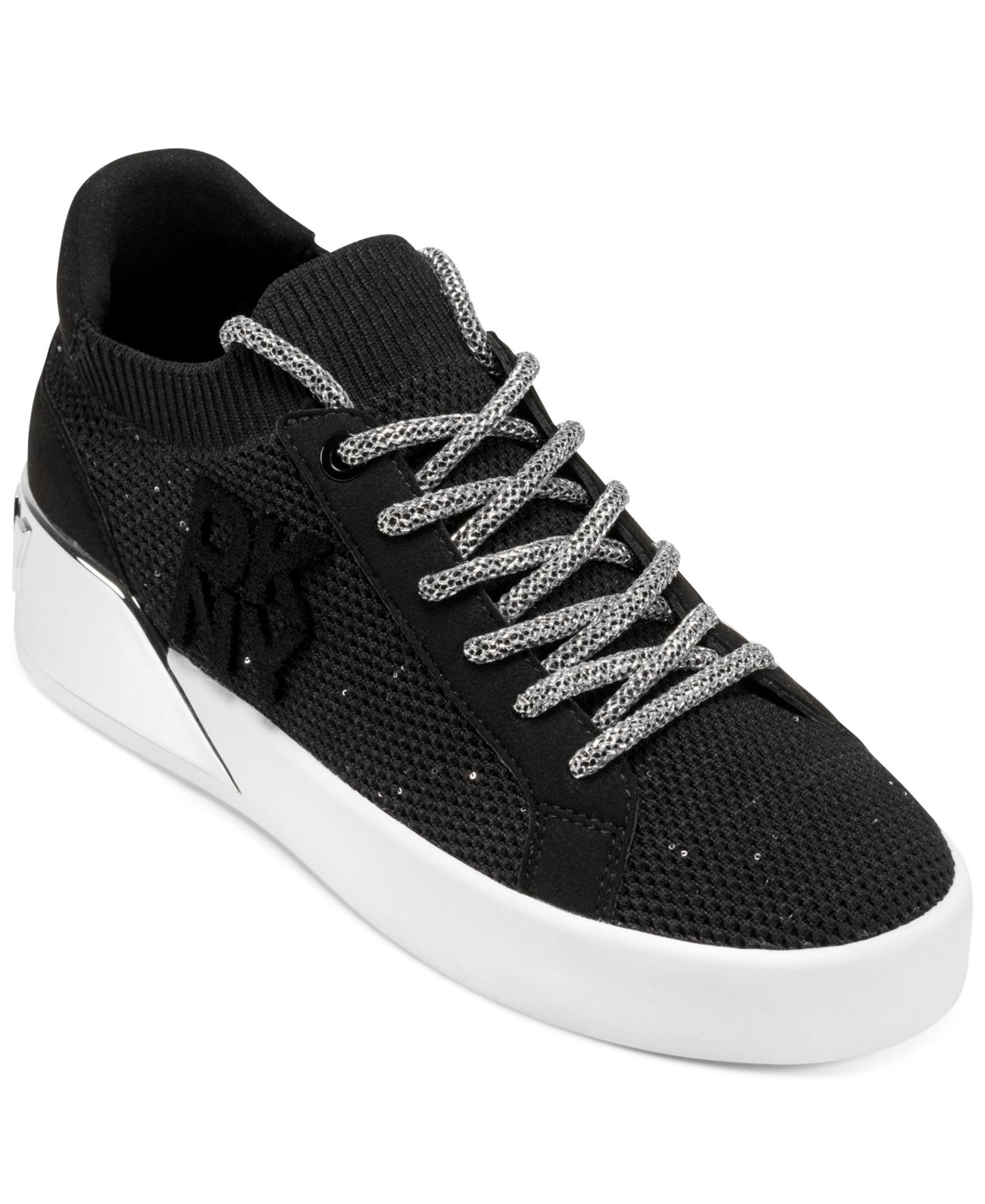 Женские кроссовки DKNY Mallory Lace Up, цвет: Чёрный — фото 1