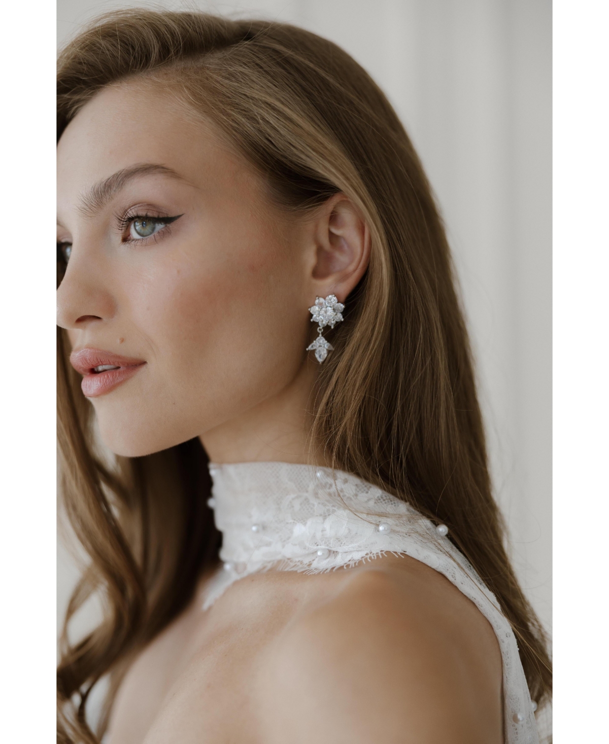 Untamed Petals Whisper Crystal Drop Earrings