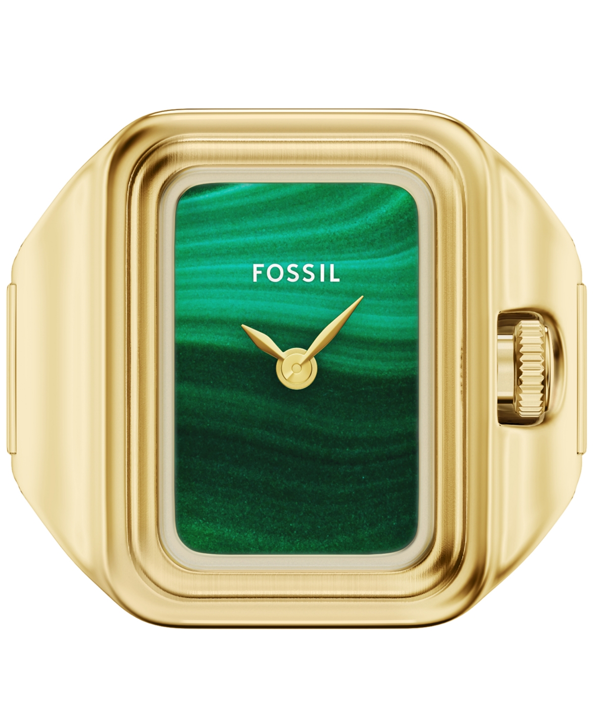 Fossil Women's Raquel Watch Ring Two-hand Gold-tone Stainless Steel Watch, 14mm In Gold