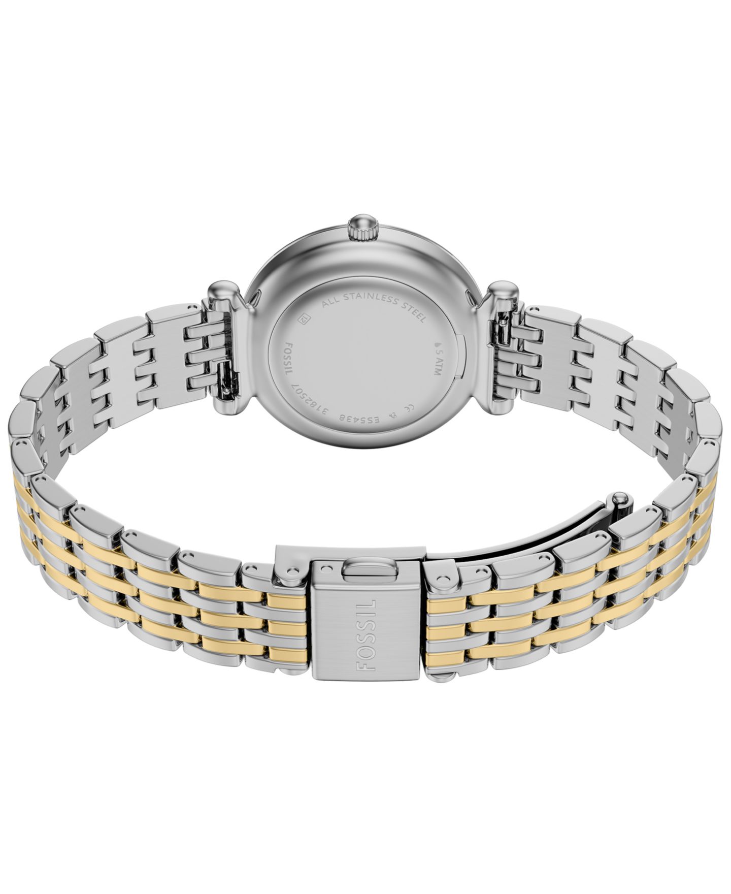 Женские часы Fossil Carlie Three-Hand Two-Tone Stainless Steel Watch, 28mm — фото 4