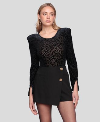 Avec Les Filles - Women's Long Sleeve Bodysuit Top