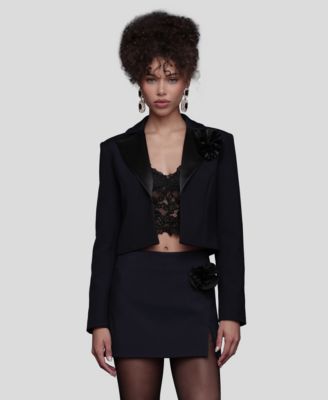 Women's Lapel Cropped Blazer