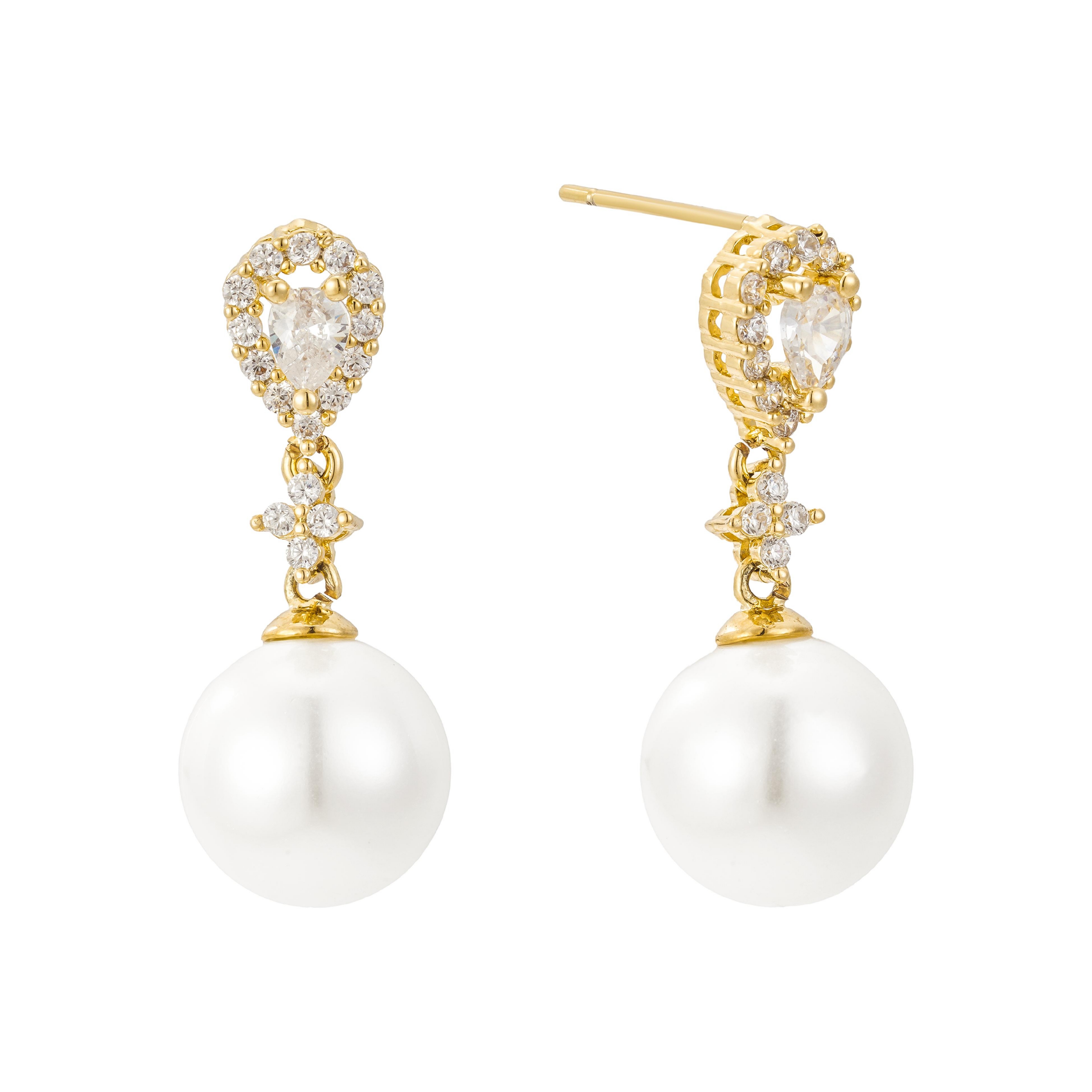 Untamed Petals Melody Pearl Drop Earrings