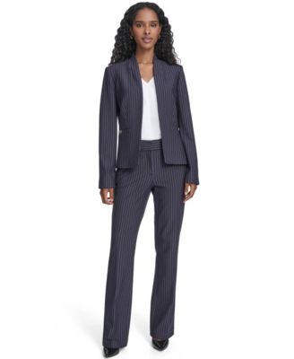 Women's Open Front Striped Blazer