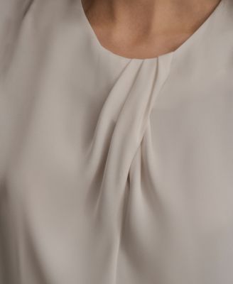 Women's Solid Sleeveless Twist Neck Top