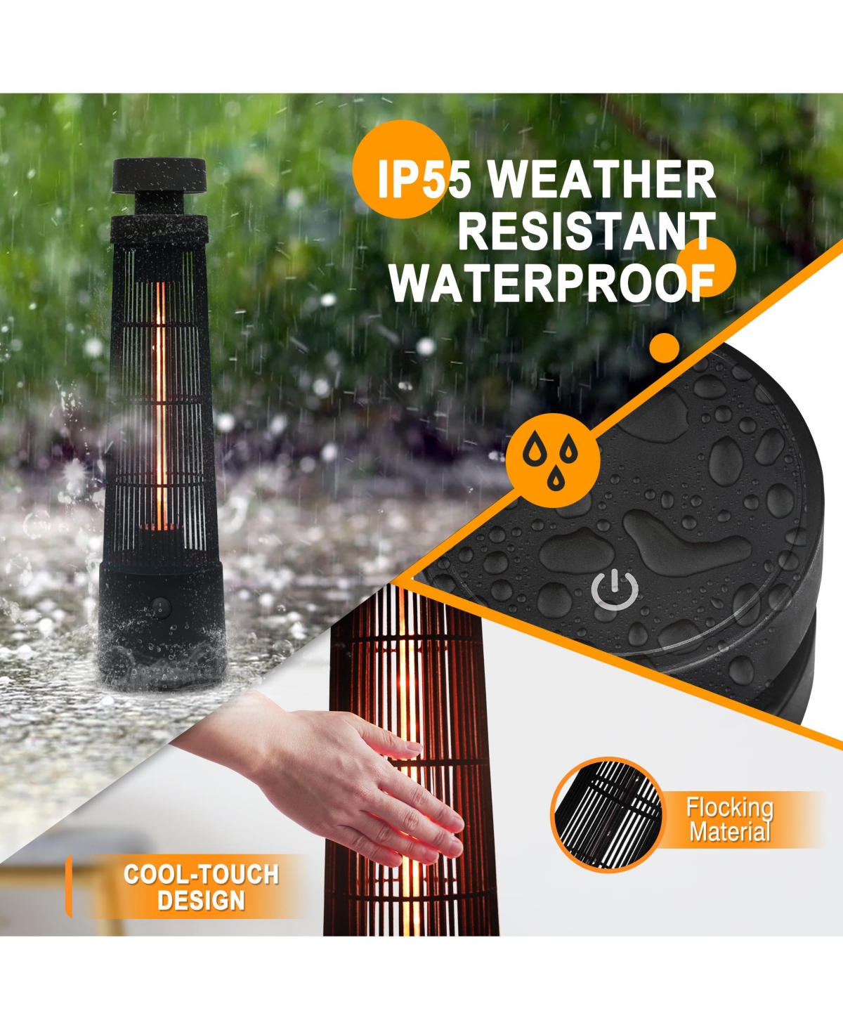 Zachvo 1200 Watt Electric Standing Patio Heater