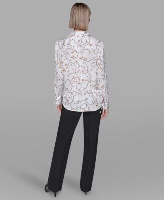 Women's Collared Button Down Front Top