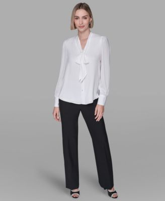 Women's V-Neck Button Down Front Top