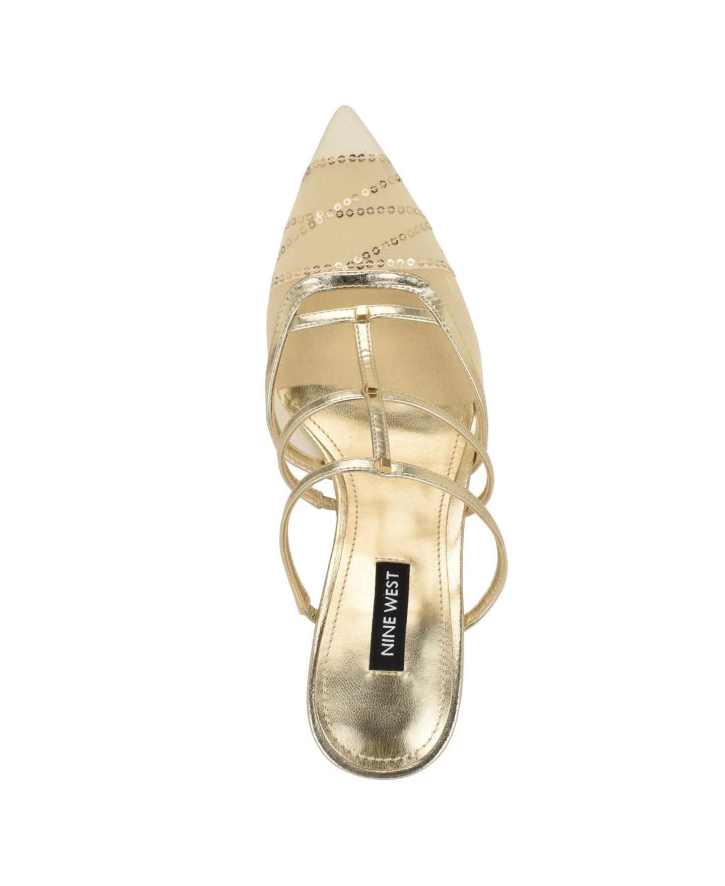 Женские туфли Nine West Tianala Caged Slip-On Stiletto, цвет: Золотой — фото 4