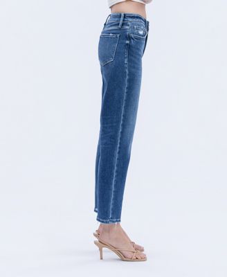 Women's High Rise Ankle Straight Jeans