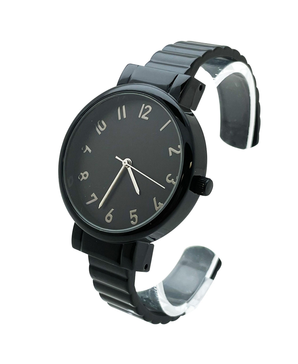 Olivia Pratt Black Round Face Every Day Versatile Bangle Women Watch