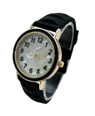 Solid Vibrant Color Everyday Silicone Women Watch, Black