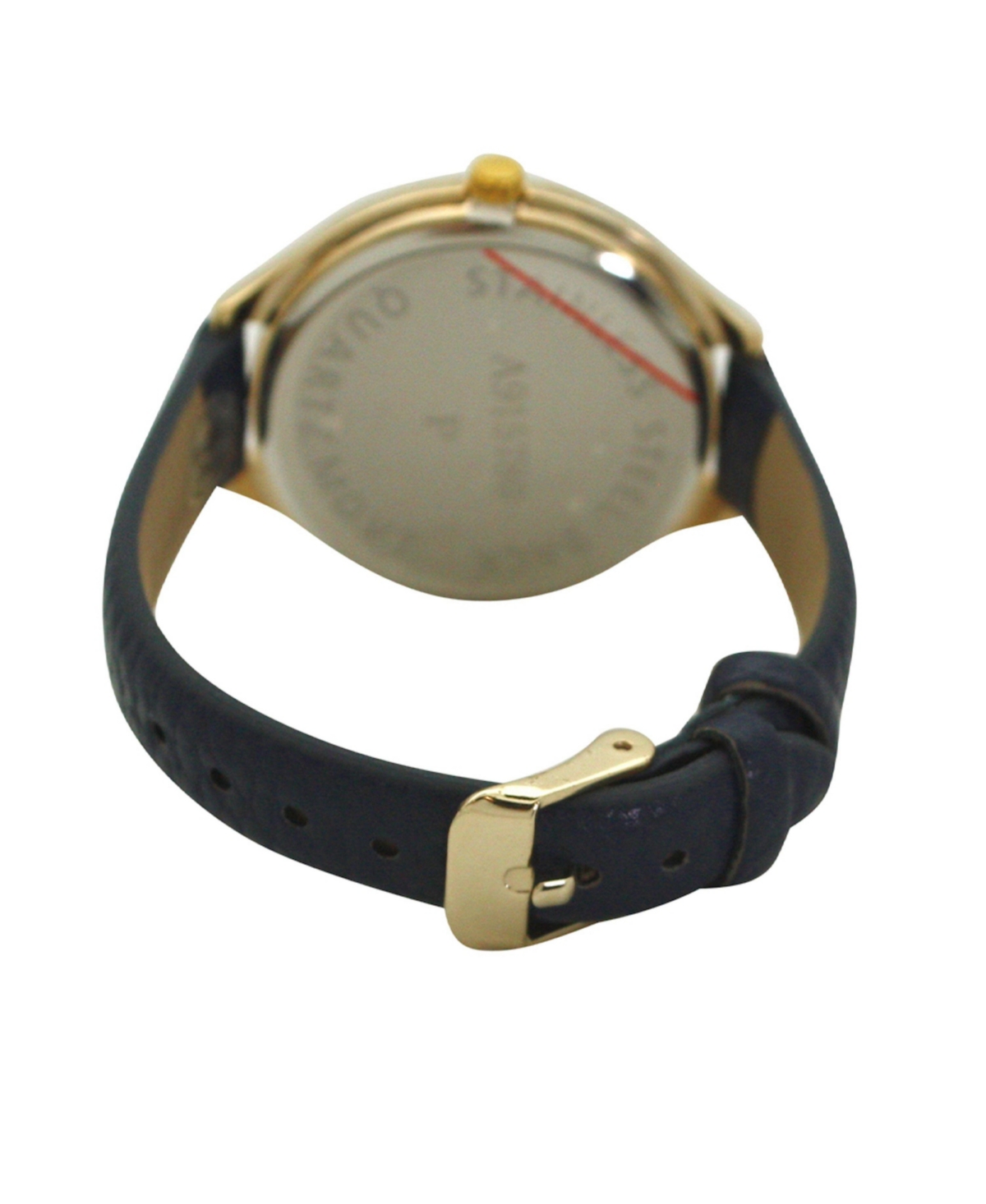 Olivia Pratt Navy Artistic Numeral Leather Strap Watch