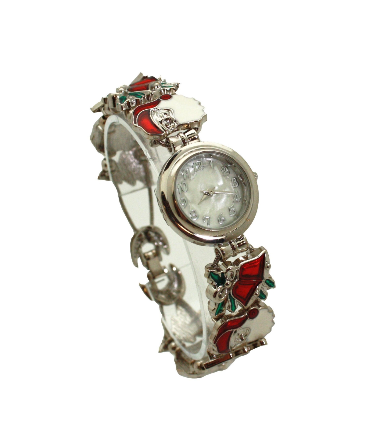 Olivia Pratt Silver Delicate Christmas Themed Women Bracelet Watch