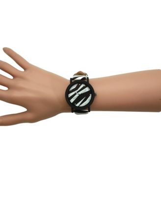 White Zebra Colorful Strap Women Watch