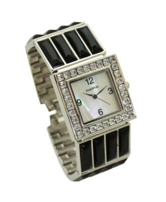 Olivia Black Pratt Square Jewel Women Watch