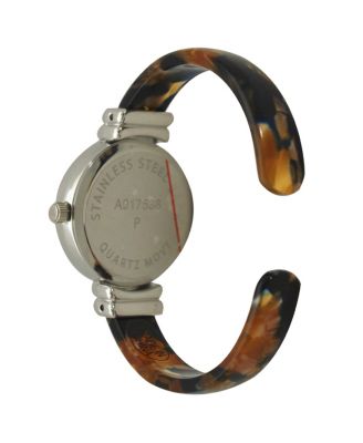 BROWN SKINNY TORTOISE BANGLE WATCH