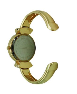 Gold Olivia Pratt Pearl Tone Face Metal Bangle Watch