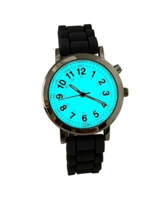 Gray Luminous Dial Easy Read Medical Professionals Silicone Band Women Watch