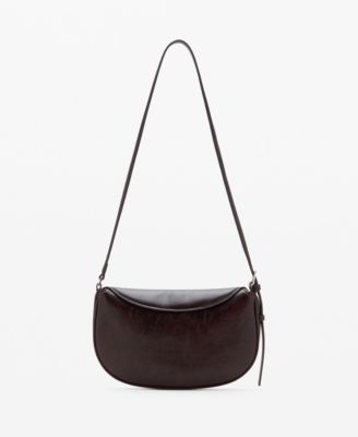 MANGO - Women's Pebbled Effect Oval Crossbody Bag