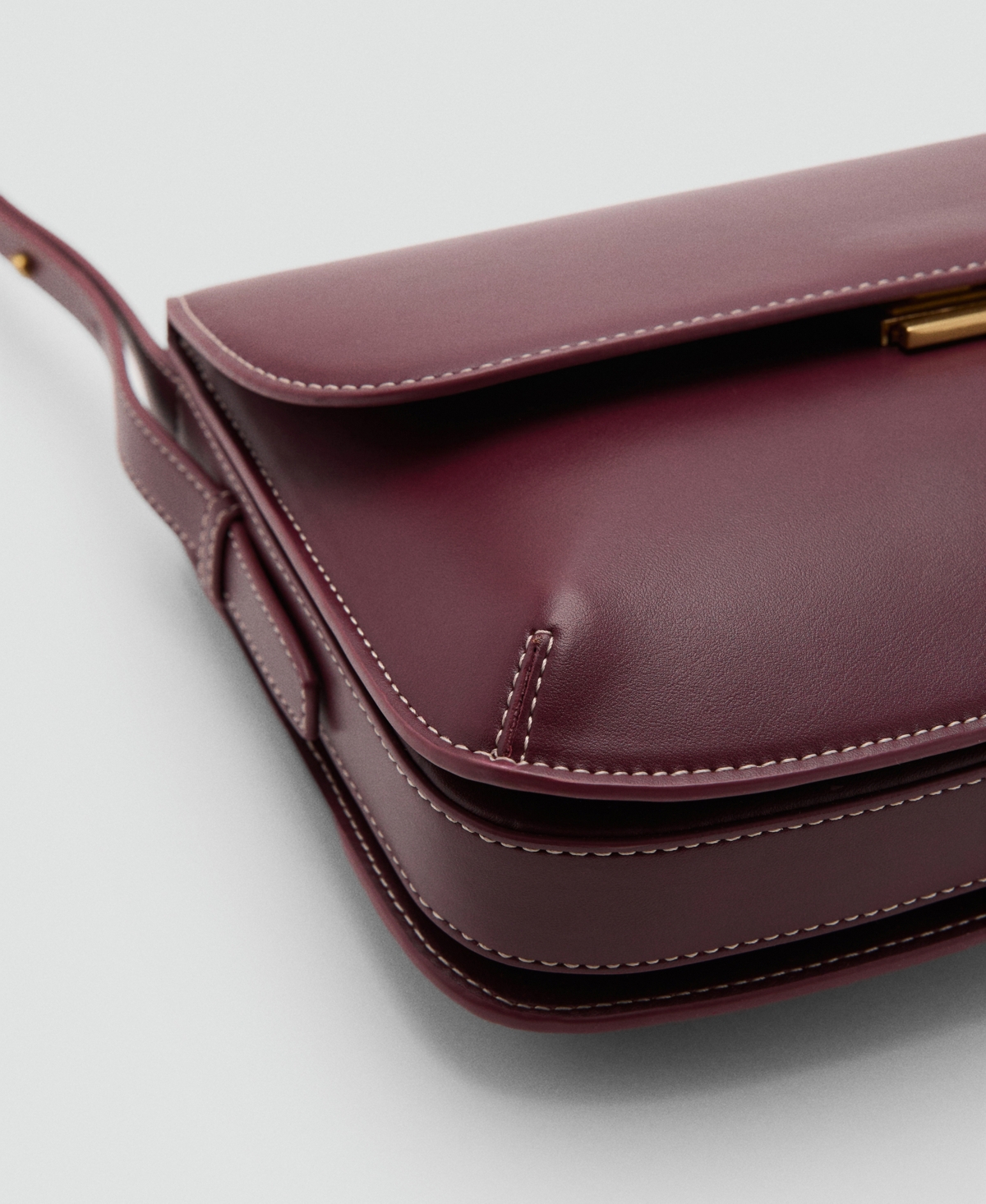 Mango Women's Flap Crossbody Bag In Burgundy