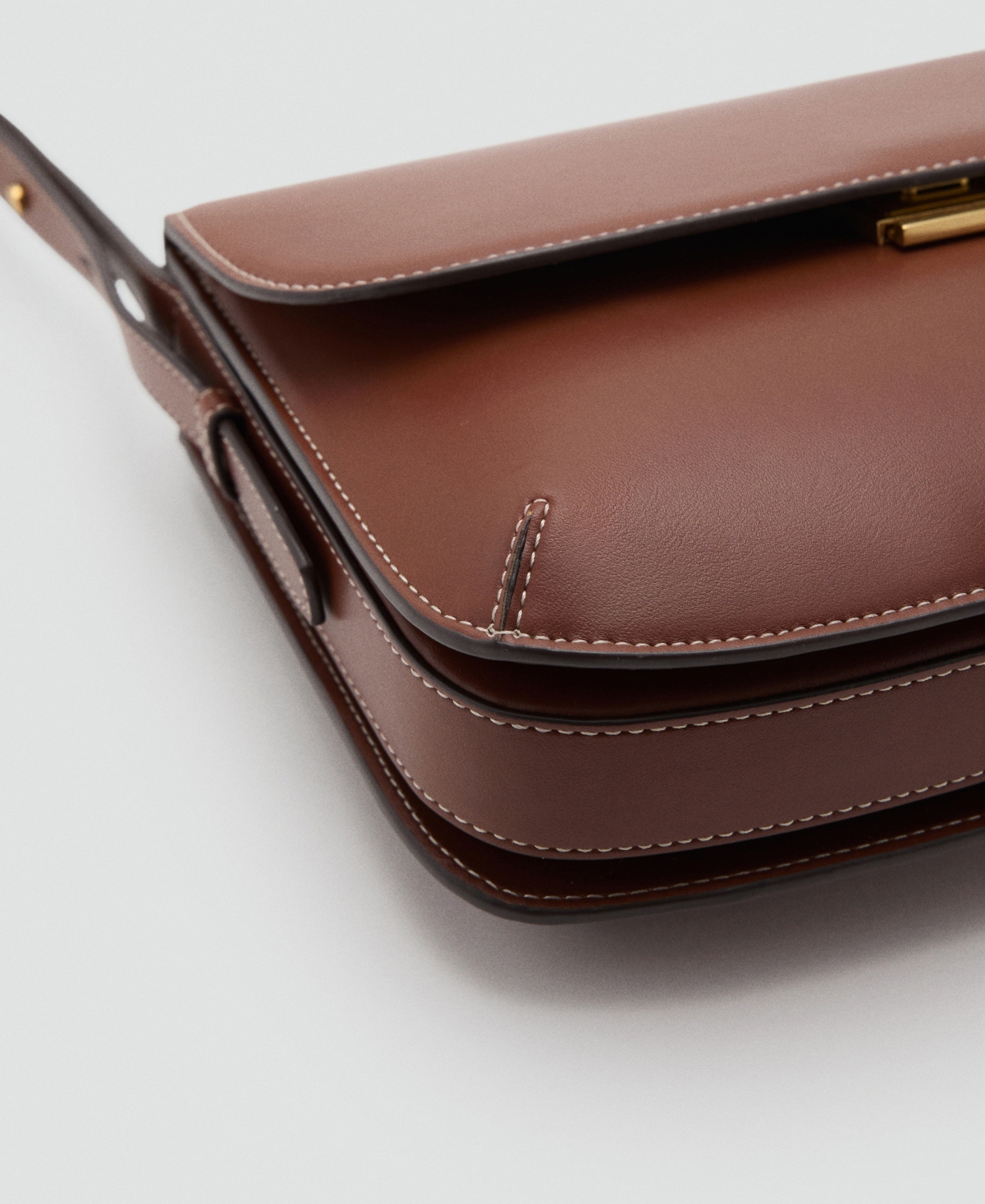 Mango Women's Flap Crossbody Bag In Brown