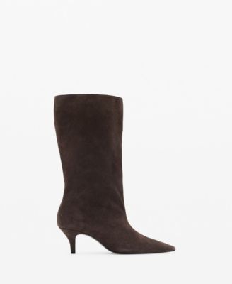 Women's Kitten Heel Suede Ankle Boots