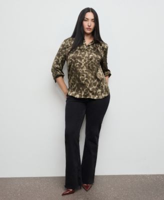 Women's Satin Print Shirt