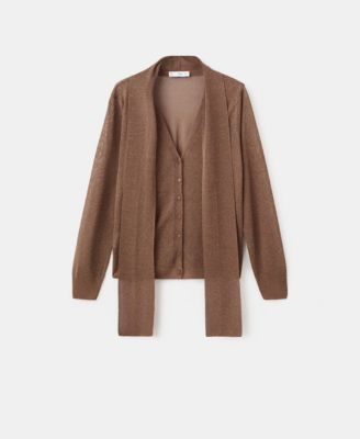 Women's Foulard Fine-Knit Cardigan