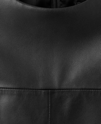 Women's Leather Oversized T-Shirt