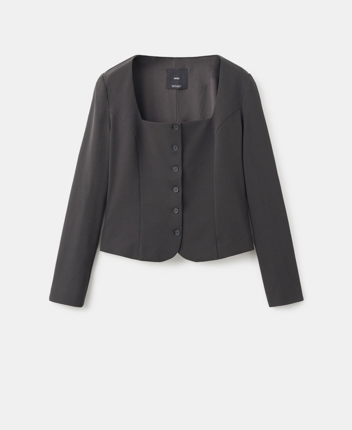 Mango Women's Tailored Cropped Blazer In Black