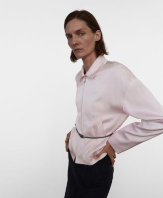 Women's Satin Zipper Jacket