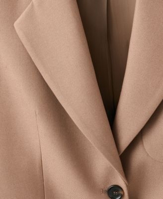 Women's Pockets Wool Blend Suit Blazer