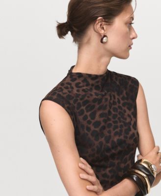 Women's Leopard-Print Fitted Dress