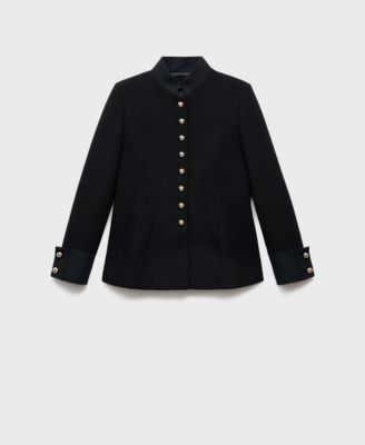 Women's Band Collar Fitted Jacket