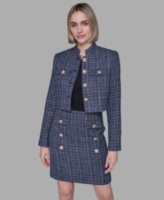 KARL LAGERFELD PARIS - Women's Muti Textured Tweed Jacket