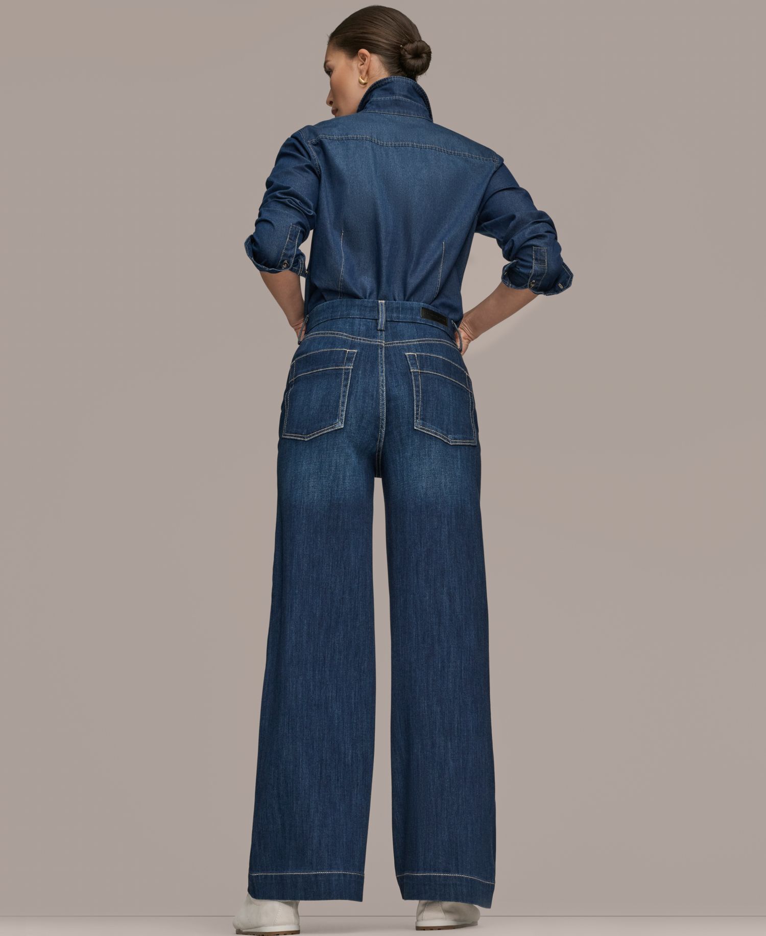 Women's High Rise Modern Luxe Denim Wide Leg Jeans