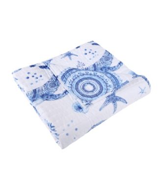 Batik Ocean Reversible Quilted Throw, 50" x 60"