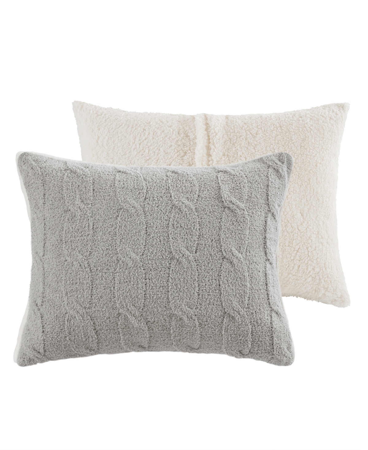 Madison Park Riordan Waffle Knit Chenille 3-pc. Comforter Set, King In Gray