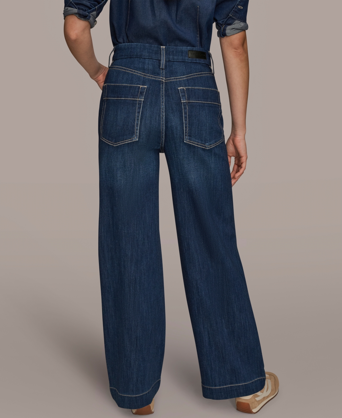 Donna Karan Weekend Women's High Rise Wide Leg Jeans