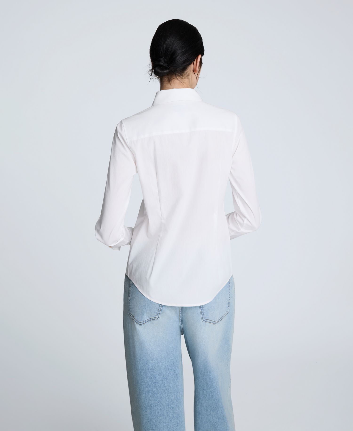 Women's Solid Poplin Button Front Shirt