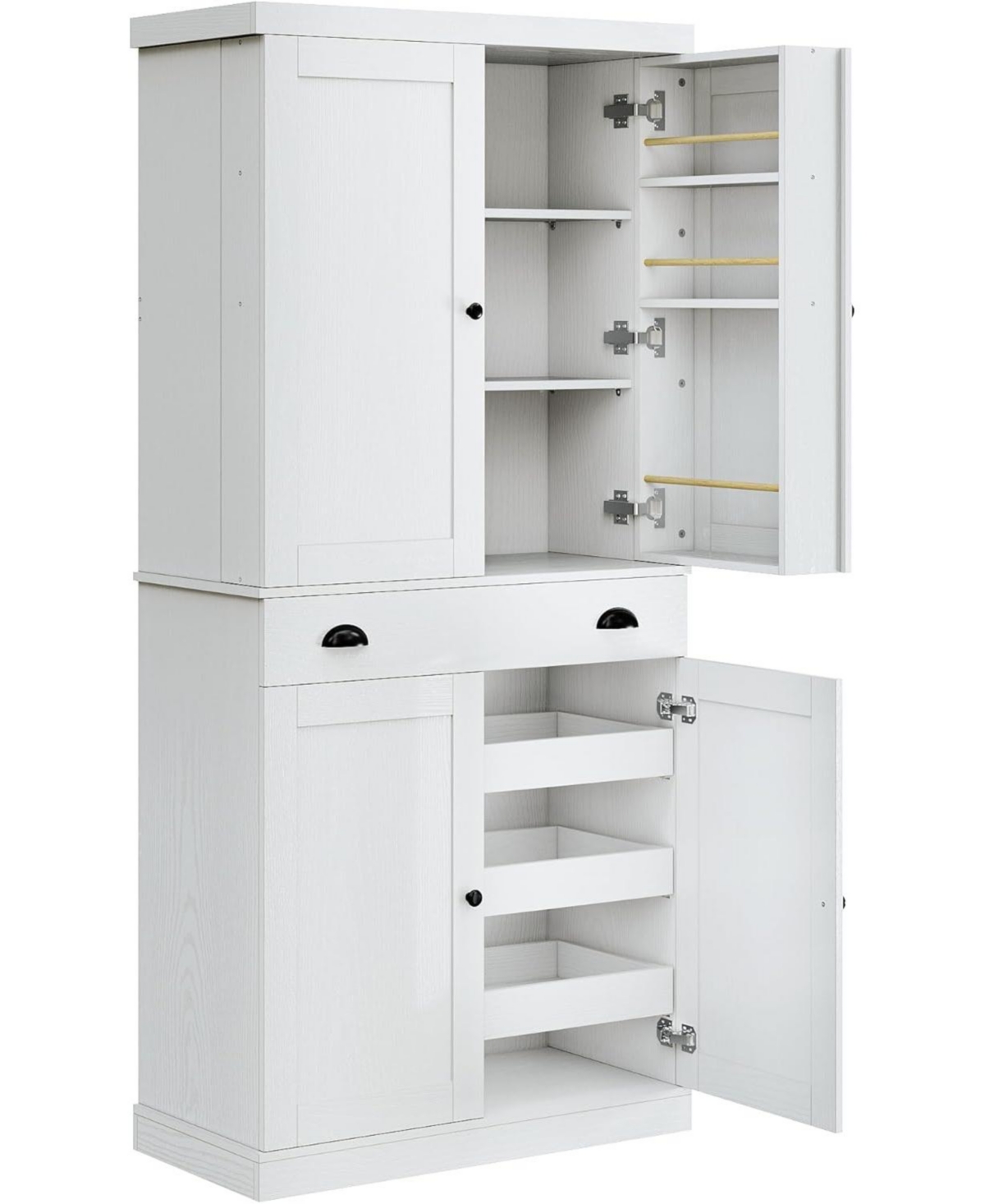 Kitchen Pantry Storage Cabinet 72.8" H