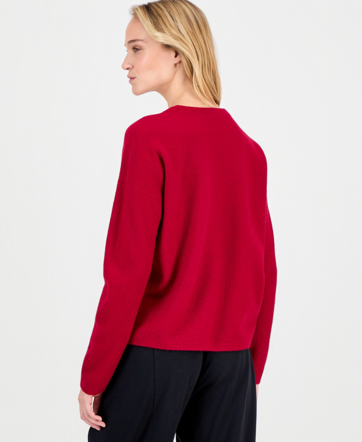 Eileen Fisher Women's Wool Long-Sleeve Crewneck Sweater