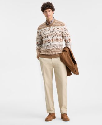 Men's Northern Geo Fair Isle V-Neck Sweater, Macy's Exclusive