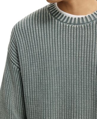 Men's Washed Box Fit Crew Sweater