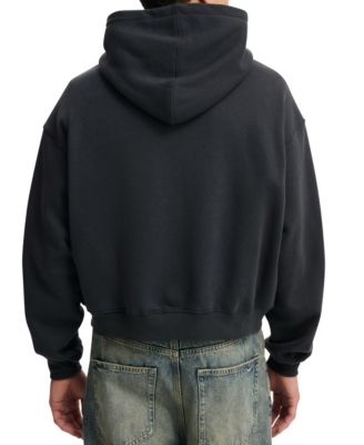 Men's Cropped Zip Up Hoodie