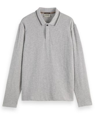 SCOTCH & SODA - Men's Structured Long-Sleeve Polo Shirt