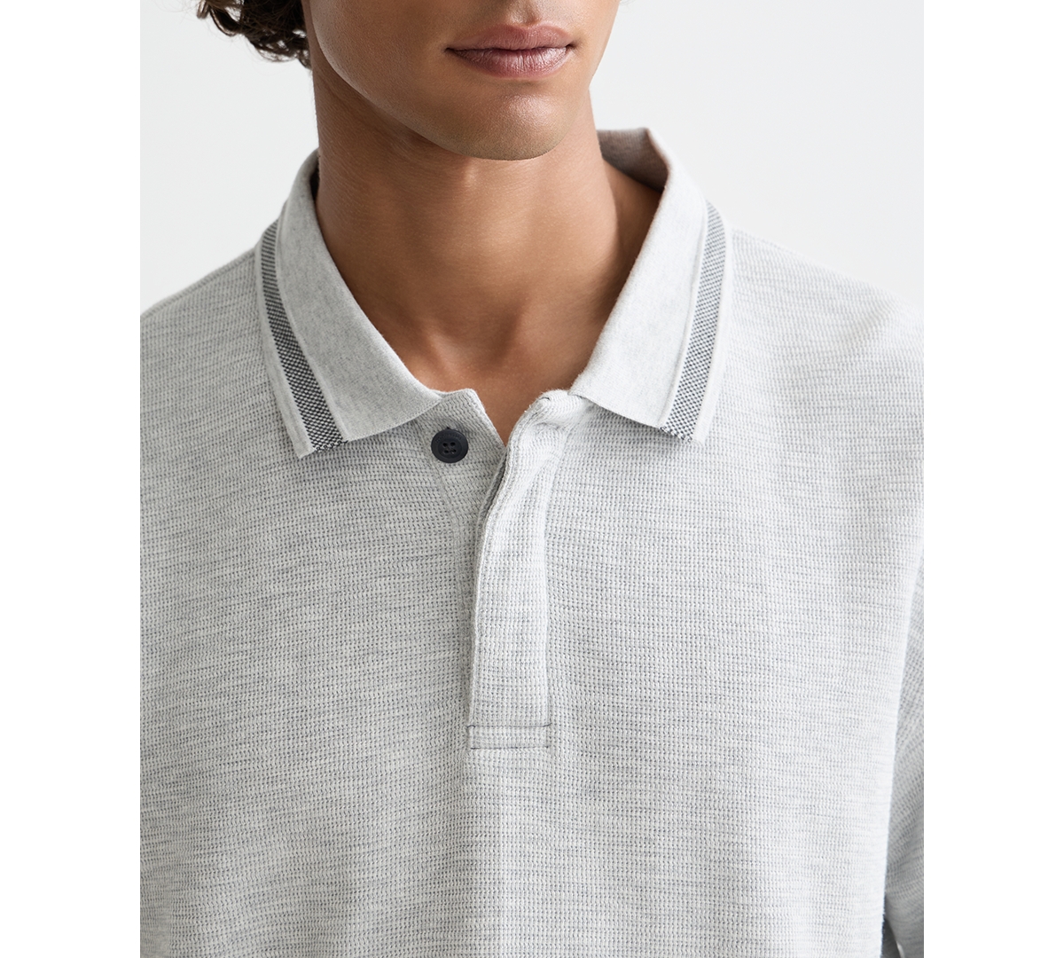 Scotch & Soda Men's Structured Long Sleeve Polo Shirt
