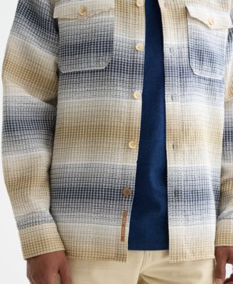 Men's Structure Stripe Waffle Long-Sleeve Shirt